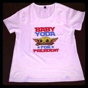 Star Wars Baby Yoda For President Tee, size medium
